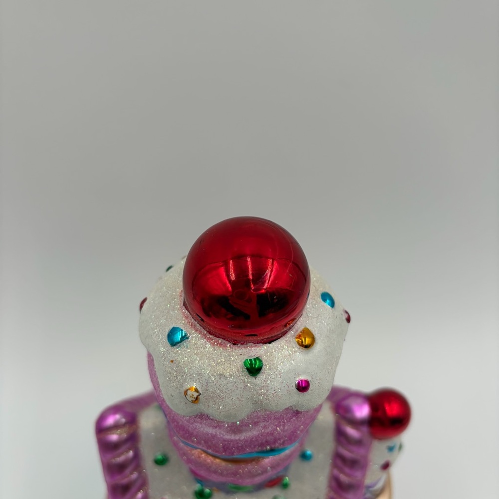 Christopher Radko Christmas Holiday Candy Jar Sugar Shack House Pink Blue As Is - Picture 10 of 12